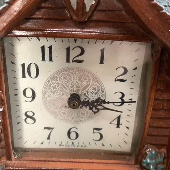 Vtg 1946 Haddon Original Home Sweet Home Clock Animated Rocking Grandma W/Light - Picture 9 of 17